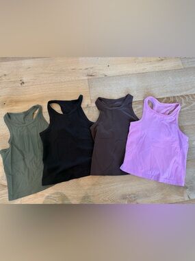 lululemon athletica Racerback Tank Tops - Olive, Black, Brown, pink